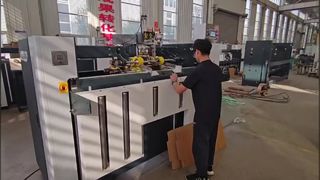 Semi-automatische kartonnen naaimachine met dubbele servo