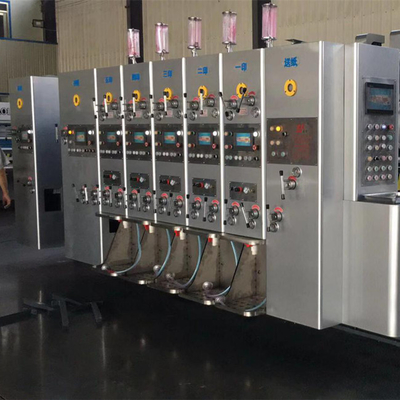 Geautomatiseerde 4 Kleuren Golf de Drukmachine die van Kartonflexo Matrijzenknipsel inlassen