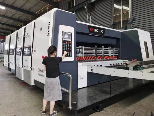 Flexo-Druk die de van golfkarton van de het Kartondoos van de Drukmachine Machine inlassen