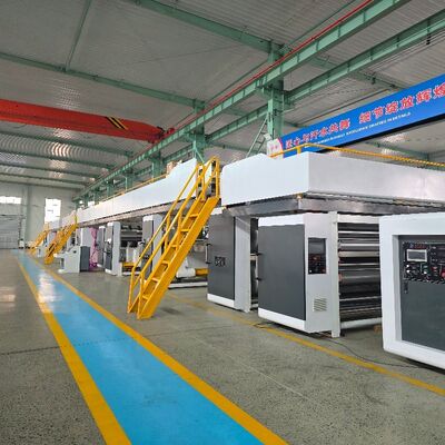 Proportie klep 2 stukken gegolfde karton productielijn met 16 stoomkast nummer en drijvende type drukplaat