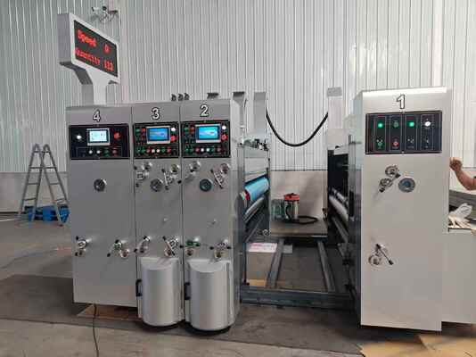 Automatische Flexo Printer Slotter met Geïntegreerd Droogsysteem, Nauwkeurige Spanningregeling en 100-130m/min Snelheid voor Golfkarton Bedrukking