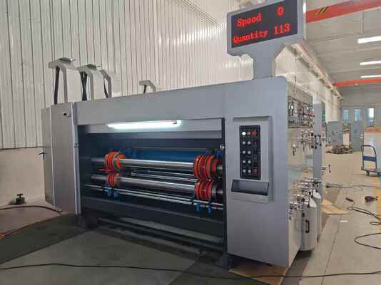 Automatische Flexo Printer Slotter met Geïntegreerd Droogsysteem, Nauwkeurige Spanningregeling en 100-130m/min Snelheid voor Golfkarton Bedrukking