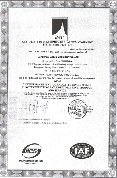 China Cangzhou Gerun Machinery Co.,Ltd certificaten